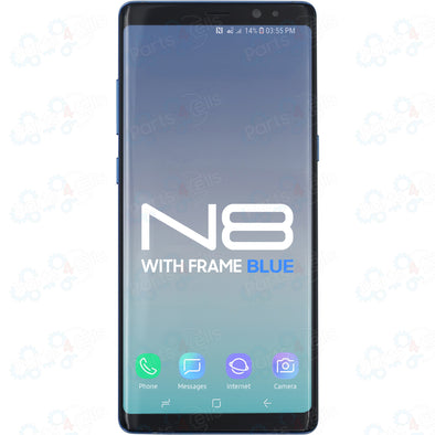 Samsung Note 8 LCD With Touch + Frame Coral Blue Service Pack