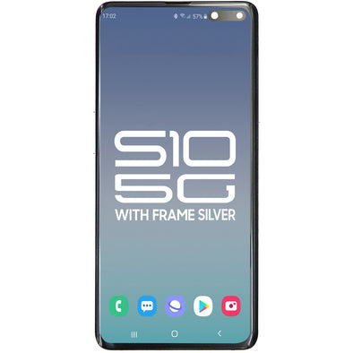 Samsung S10 5G LCD with Touch + Frame Crown Silver