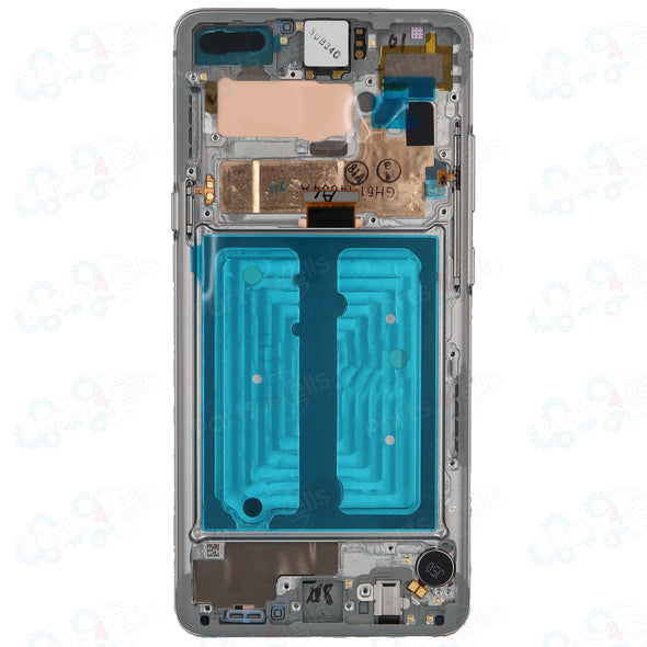 Samsung S10 5G LCD with Touch + Frame Crown Silver SERVICE PACK