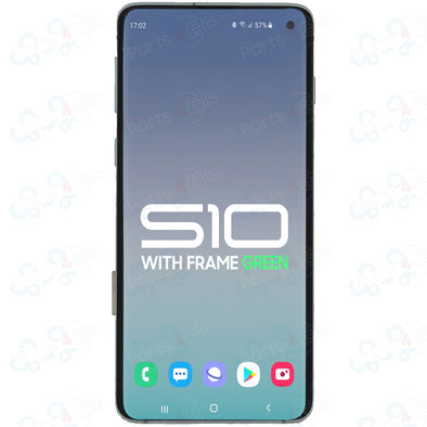 Samsung S10 LCD with Touch + Frame Prism Green