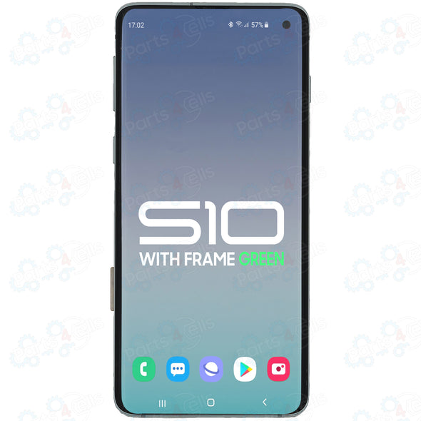 Samsung S10 LCD with Touch + Frame Prism Green