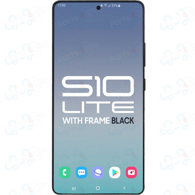 Samsung S10 Lite LCD with Touch + Frame Prism Black SERVICE PACK