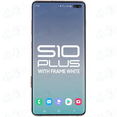 Samsung S10 Plus LCD with Touch + Frame Ceramic White