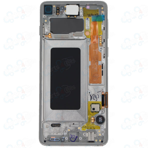 Samsung S10 LCD with Touch + Frame Prism White SERVICE PACK