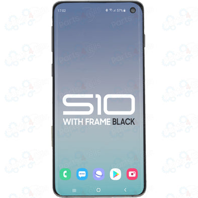Samsung S10 LCD with Touch + Frame Prism Black SERVICE PACK