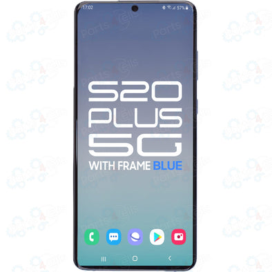Samsung S20 Plus 5G LCD with Touch + Frame Aura Blue