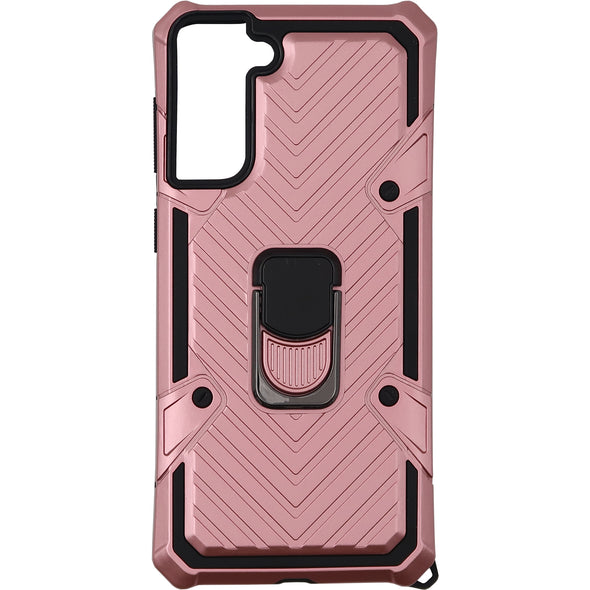 Samsung S21 Plus MM Diamond Plate Ring Stand Rose Gold