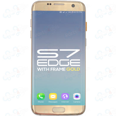 Samsung S7 Edge LCD With Touch + Frame Gold