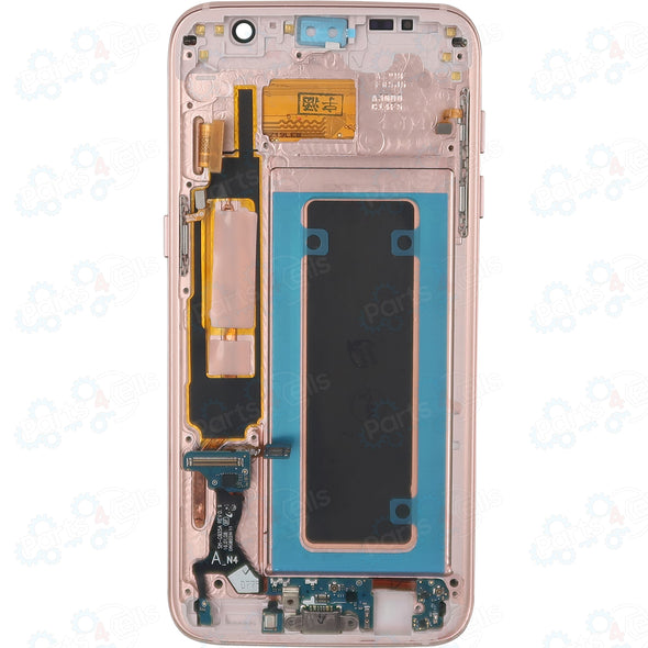 Samsung S7 Edge LCD With Touch + Frame Rose Gold
