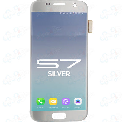 Samsung S7 LCD With Touch Silver Service Pack