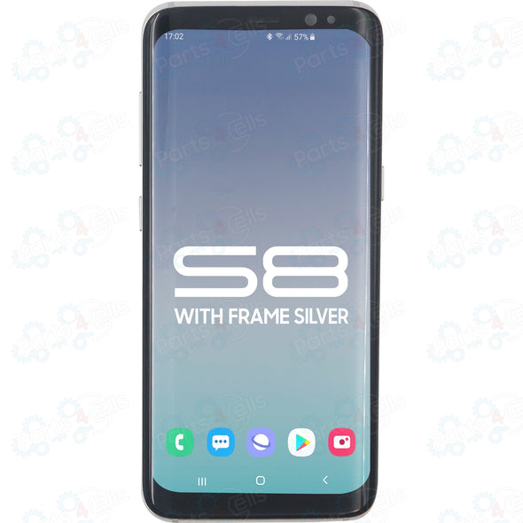 Samsung S8 LCD With Touch + Frame Silver