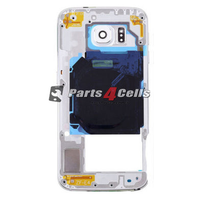 Samsung S6 Middle Frame White-Parts4Cells