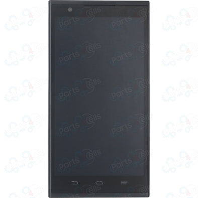ZTE Z970 ZMax LCD With Touch + Frame  Black