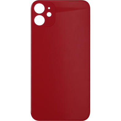 iPhone 11 Back Glass without Camera Lens Red (No Logo)