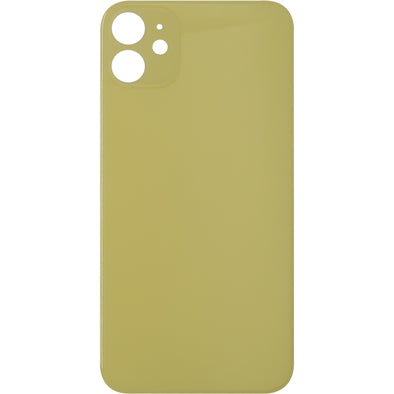 iPhone 11 Back Glass without Camera Lens Yellow (No Logo)