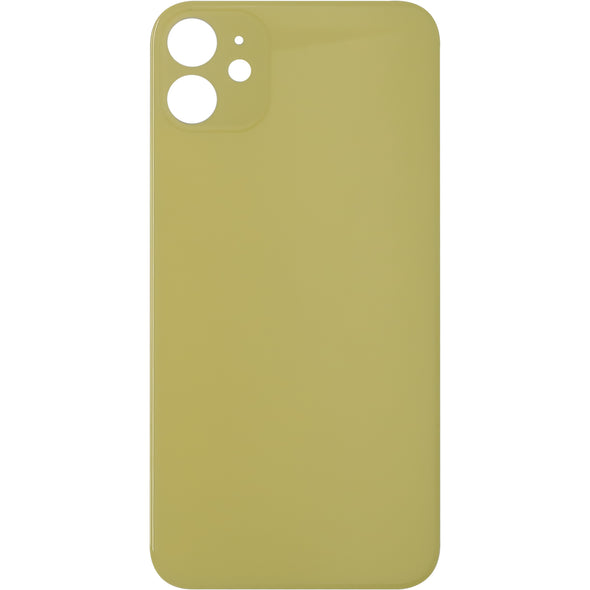 iPhone 11 Back Glass without Camera Lens Yellow (No Logo)
