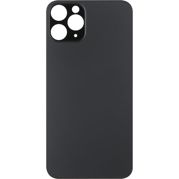 iPhone 11 Pro Max Back Glass without Lens Black (No Logo)