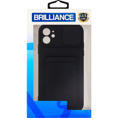 Brilliance LUX iPhone 11 Push window card case Black