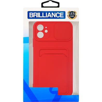 Brilliance LUX iPhone 11 Push window card case Red