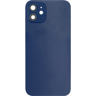 iPhone 12 Back Glass Door w/ Camera Lens Blue (No Logo)
