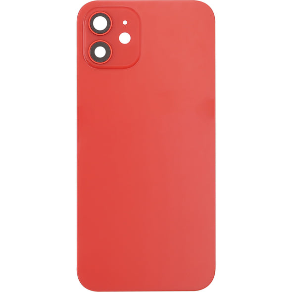 iPhone 12 Back Glass Door w/ Camera Lens Red (No Logo)