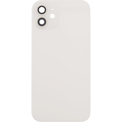 iPhone 12 Back Glass Door w/ Camera Lens White (No Logo)