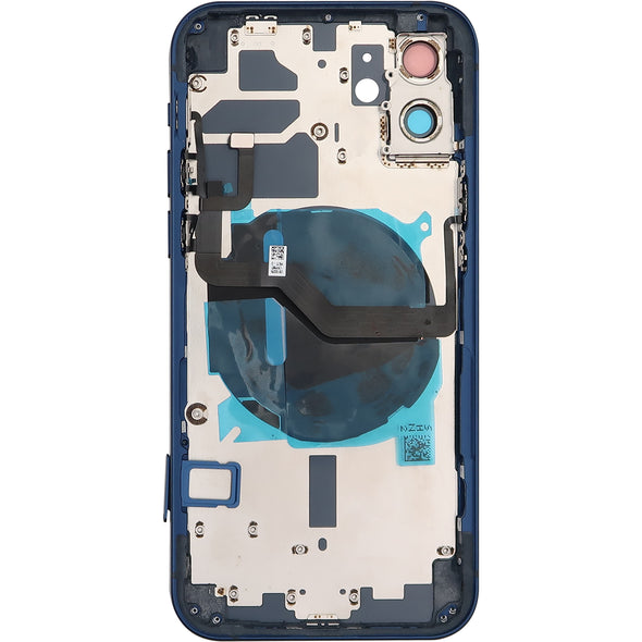 iPhone 12 Back Housing w/ Small Parts Blue (No Logo)