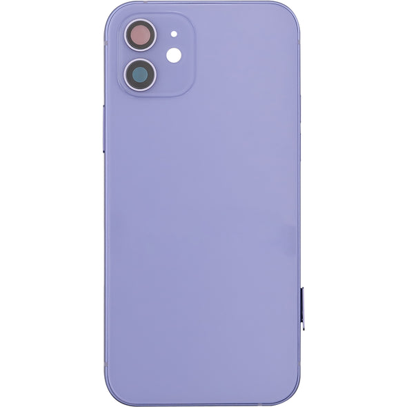 iPhone 12 Back Housing w/ Small Parts Purple (No Logo)