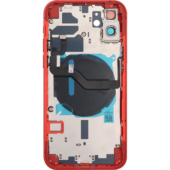 iPhone 12 Back Housing w/ Small Parts Red (No Logo)