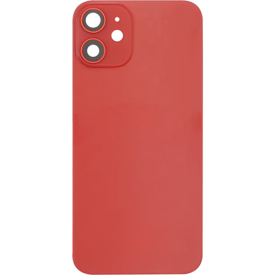 iPhone 12 Mini Back Glass Door w/ Camera Lens Red (No Logo)