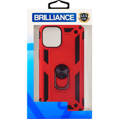 Brilliance LUX iPhone 12 PRO MAX Sergeant Anti-fall Bracket Armor Case Red