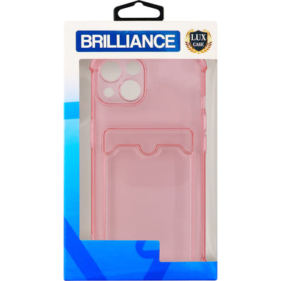 Brilliance LUX iPhone 13 Anti-Drop Card Holder Case Pink