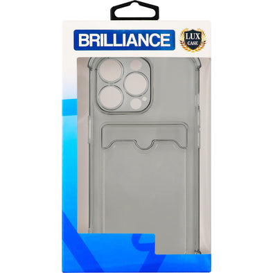 Brilliance LUX iPhone 13 Pro Anti-Drop Card Holder Case Gray
