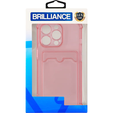 Brilliance LUX iPhone 13 Pro Anti-Drop Card Holder Case Pink