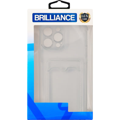 Brilliance LUX iPhone 13 Pro Max Anti-Drop Card Holder Case Clear