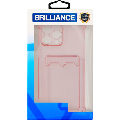Brilliance LUX iPhone 13 Pro Max Anti-Drop Card Holder Case Pink