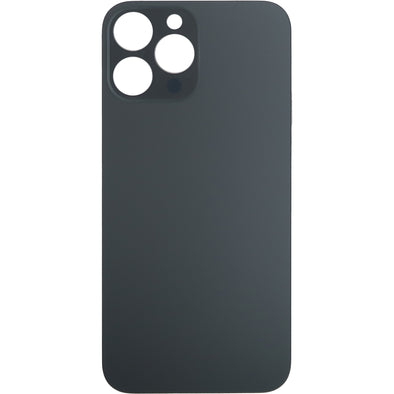 iPhone 13 Pro Max Back Glass Door w/ Camera Lens Black (No Logo)