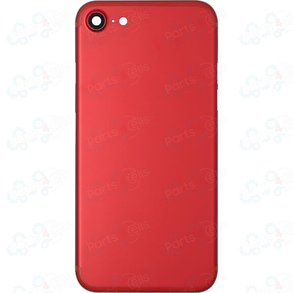 iPhone 7 Back Housing w/ Sim Tray + Camera Lens Red (No Logo)