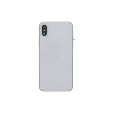 iPhone X Back Housing w/ Small Parts White (No Logo)