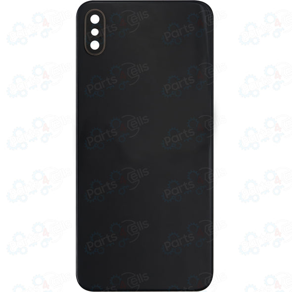 iPhone XS Max Back Glass with Camera Lens Black (No Logo)