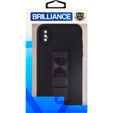 Brilliance LUX iPhone X Two-tone Skin Feel Functional Case Black
