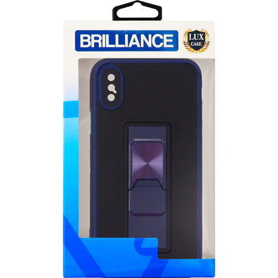 Brilliance LUX iPhone X Two-tone Skin Feel Functional Case Navy Blue