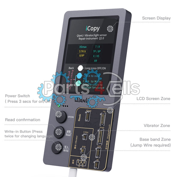 ToolPlus QianLi iCopy Plus 2nd Light Sensor with Battery Testing Recovery Programmer Tool