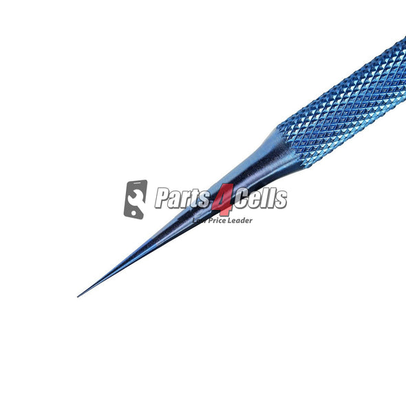 2UUL BlueT Straight Head Titanium Alloy 0.1mm Blue Tweezer for Precise Wire Jump