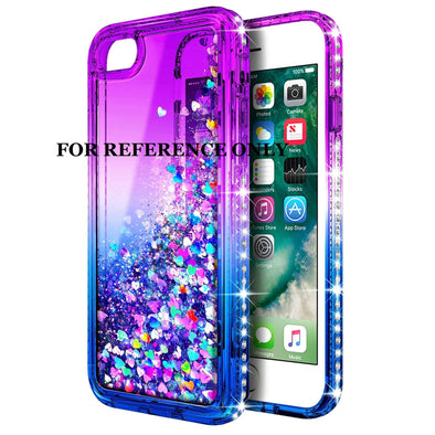 SAFIRE Samsung A01 SM-A015 2020 Water Glitter Case Blue & Purple