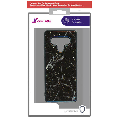 SAFIRE Samsung A11 SM-A115 2020 Marble Case Black & Gold