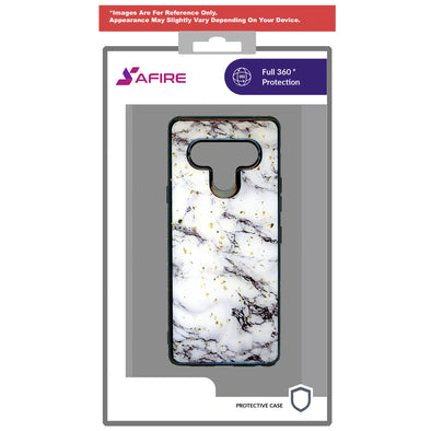 SAFIRE Samsung A11 SM-A115 2020 Marble Case Chrome White