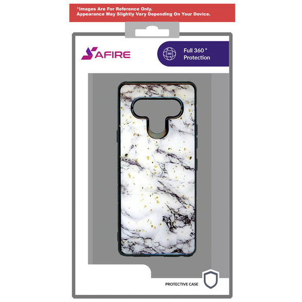 SAFIRE Samsung A11 SM-A115 2020 Marble Case Chrome White