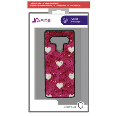 SAFIRE LG Aristo 5 Marble w/ Heart Case Pink