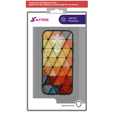 SAFIRE LG Aristo 5 Marble Case Colorful Triangle Squad